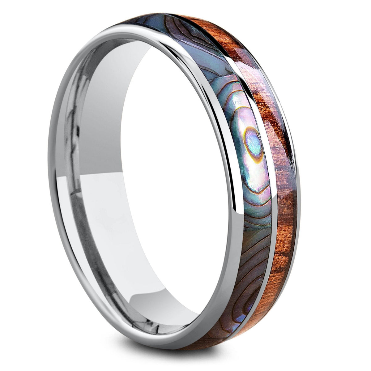 Half and Half Koa Wood and Abalone
