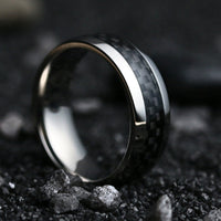 Men's Black Carbon Fiber / Titanium Wedding Band