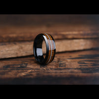 Men's Black Guitar String Wedding Band
