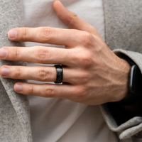 Men's Black Carbon Fiber Wedding Band