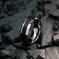 Black Woven Carbon Fiber Wedding Band