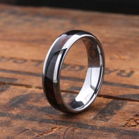 Men's Wooden Wedding Band With Darker Wood 2