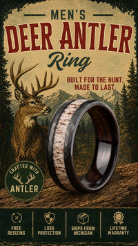 Boone - Deer Antler & Black Tungsten