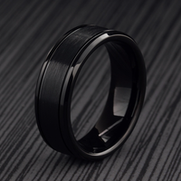 Men's Modern Black Wedding Ring