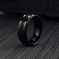 Men's Modern Black Wedding Ring
