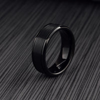 Men's Modern Black Wedding Ring