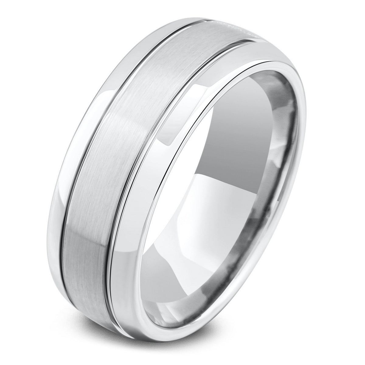 Mens Class Silver Wedding Band