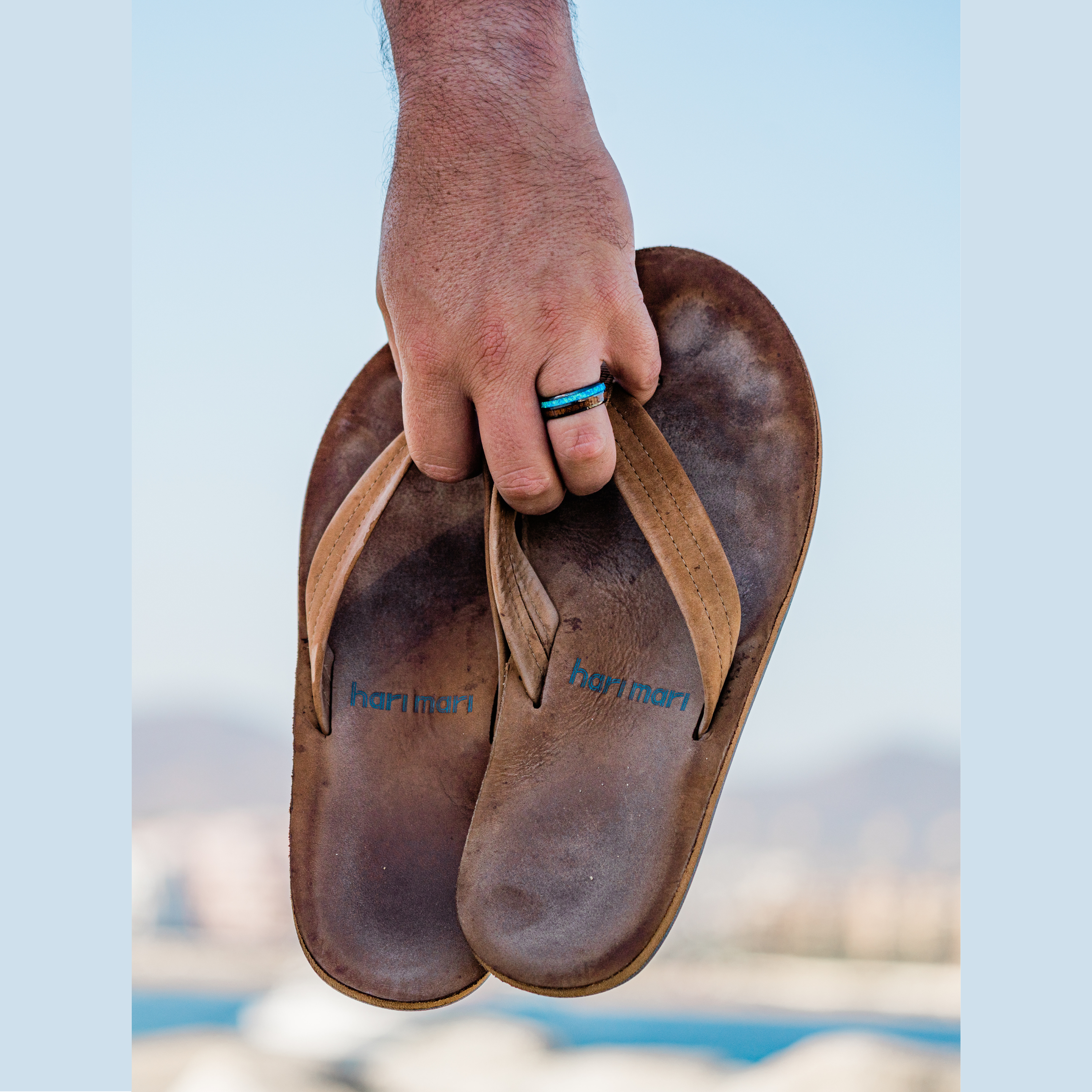 The Opal and Wood Wedding Band | Men's Wedding Band