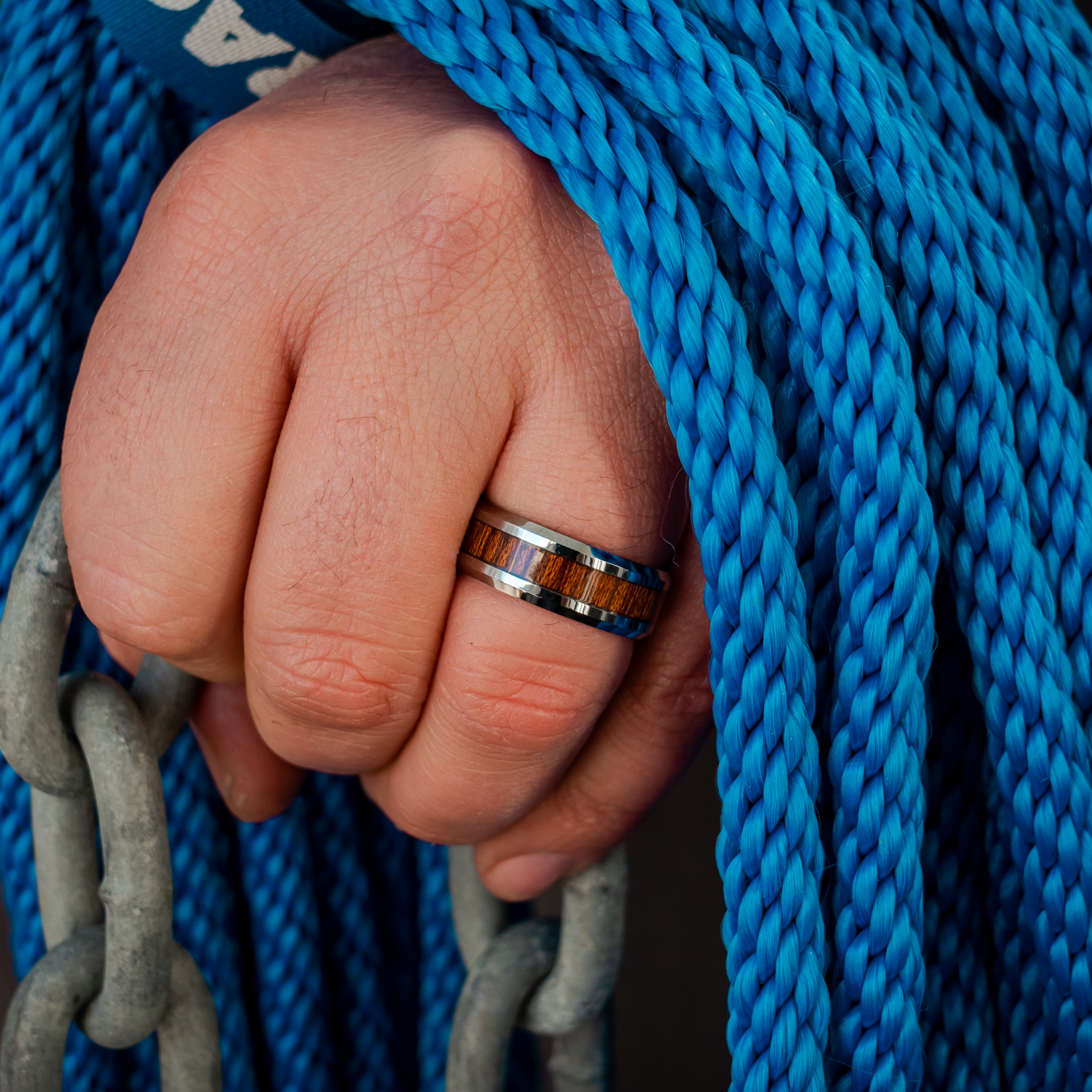 The Silver Yooper - Men's Silver Wooden Wedding Ring Crafted Out Of Tungsten Carbide
