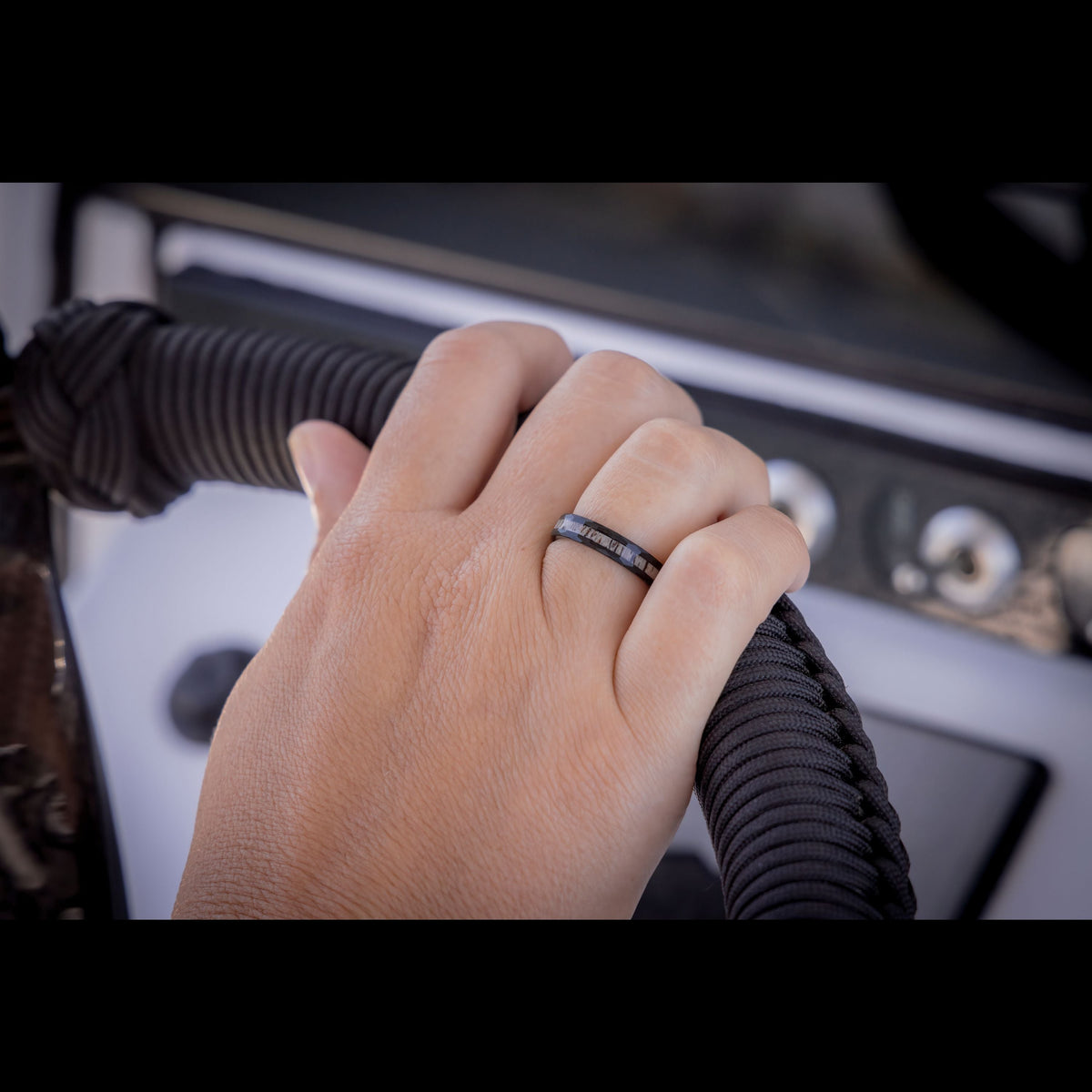 Women's Deer Antler Ring - The Boone | Women's Black Deer Antler Ring 