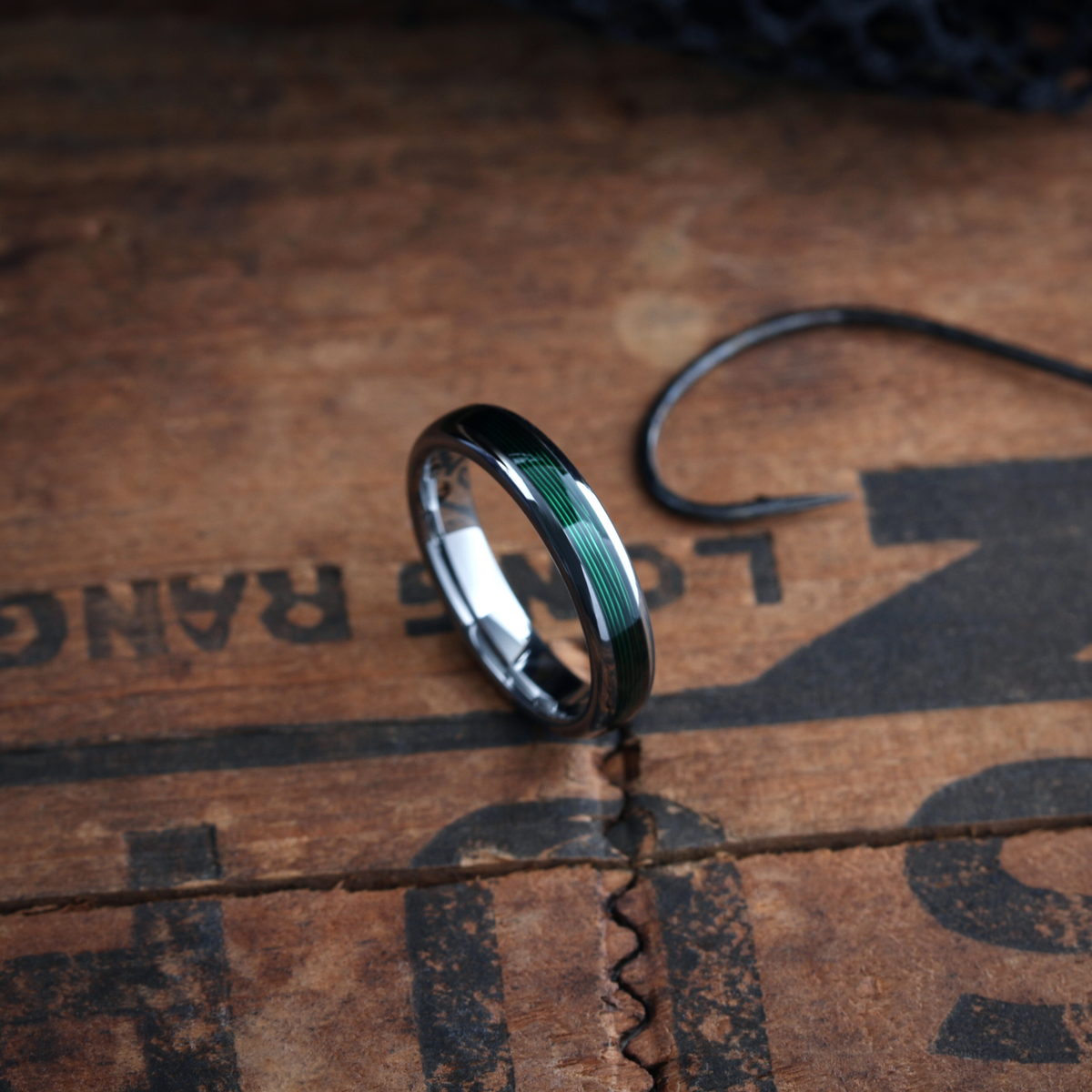 Women's Green Fishing Line Ring - Northern Royal