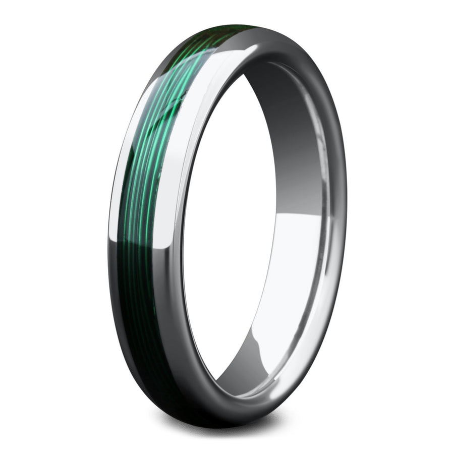 Women's Green Fishing Line Ring | Women's Fishing Line Wedding Band