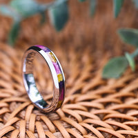 Women's Floral Ring \ Women's Floral Tungsten Ring - Promise Ring, 4