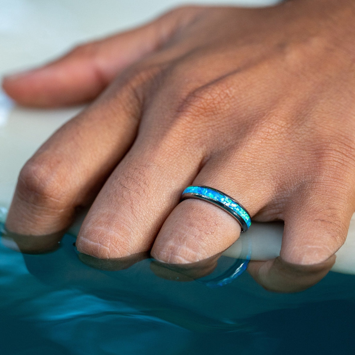 Women's Opal Wedding Band