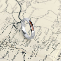 Women's Tungsten Wooden Wedding Ring 4mm