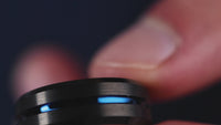 The Thin Blue Line Wedding Band | Men Black and Blue Wedding Band